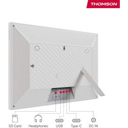 Thomson Cadre Photo Numérique 15 Pouces, Écran IPS, Écran Tactile FHD, Partage Direct Via App, Fonctions Intelligentes, Cadre Ph