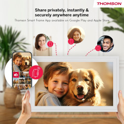 Thomson Cadre Photo Numérique 15 Pouces, Écran IPS, Écran Tactile FHD, Partage Direct Via App, Fonctions Intelligentes, Cadre Ph