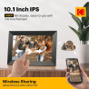 Cadre Photo numérique WiFi, Kodak 10.1 Pouces Cadre Photo électronique avec 32 Go de Stockage, partagez instantanément des Clips