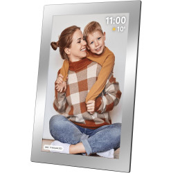 Kruger&Matz FRAMEO Cadre Photo Numérique 1280 x 800 Pixels 10.1" Wi-FI MicroSD Clip Vidéo Minuterie Météo Miroir Cadre KM1101