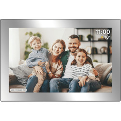 Kruger&Matz FRAMEO Cadre Photo Numérique 1280 x 800 Pixels 10.1" Wi-FI MicroSD Clip Vidéo Minuterie Météo Miroir Cadre KM1101