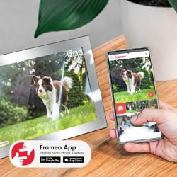 Kruger&Matz FRAMEO Cadre Photo Numérique 1280 x 800 Pixels 10.1" Wi-FI MicroSD Clip Vidéo Minuterie Météo Miroir Cadre KM1101