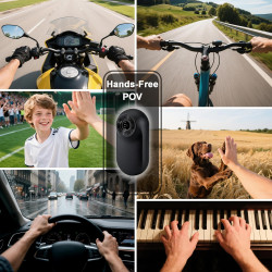 Camera Sport Portable Miniature, Caméra POV Magnétique Léger 26g, Mini Camera Velo 1080P, Fixation Magnétique et Clip Rotatif 36