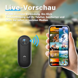 Caméra corporelle 4K POV Pro, caméra Portable avec Clip Rotatif 360° et Clip magnétique, Enregistrement 120 Minutes, idéale pour