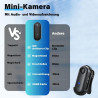 Caméra corporelle 4K POV Pro, caméra Portable avec Clip Rotatif 360° et Clip magnétique, Enregistrement 120 Minutes, idéale pour