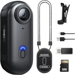Caméra corporelle 1080P POV Pro, caméra Portable avec Clip Rotatif 360° et Clip magnétique, Enregistrement 150 Minutes, idéale p