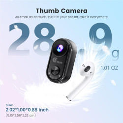4K Mini Caméra Sport, 20MP Portable Body Camera, 6 Axes Stabilisation POV caméra d'action,40M Caméra étanche,WiFi Mini Camera po