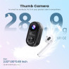 4K Mini Caméra Sport, 20MP Portable Body Camera, 6 Axes Stabilisation POV caméra d'action,40M Caméra étanche,WiFi Mini Camera po