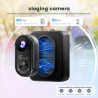 4K Mini Caméra Sport, 20MP Portable Body Camera, 6 Axes Stabilisation POV caméra d'action,40M Caméra étanche,WiFi Mini Camera po