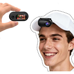 Xilecam Camera Portable Miniature Mini Caméra Sport Carte Mémoire Incluse Camera Moto Caméra POV Magnétique Léger Multifonction 