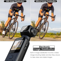 YDI Caméra de Corps 4K avec Microphone Externe, Caméras Corporelles Pocket Vlog avec Lentille Pivotée à 270°, Body Cam pour Spor