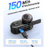 Mini Caméra Sport 4K avec Écran 1.47", Caméra Corporelle Magnétique Portable, POV WiFi, Batterie 150 Min, Idéal Vlog, Vélo, Moto