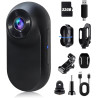 1080P HD Mini Camera Sport, Dashcam Moto avec Carte Mémoire 32GB Intégrée, Camera Pieton Taille de Pouce Travail, Voyage, Cyclis
