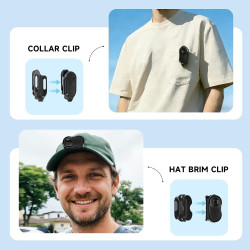 1080P HD Mini Camera Sport, Dashcam Moto avec Carte Mémoire 32GB Intégrée, Camera Pieton Taille de Pouce Travail, Voyage, Cyclis