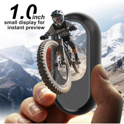 Mini Caméra Portable 1080P HD, Bodycam Ultra-Légère 26g avec Écran 1.0", Caméra Sport Grand Angle avec Fixation Magnétique et Mé