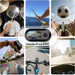 Xilecam Camera Portable Miniature Mini Caméra Sport Carte Mémoire 32 Go Camera Moto Caméra POV Magnétique Léger Multifonction Ac