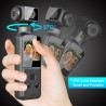 4K Camera Pieton, Caméra Portable/Vlogging/POV/Corporelle avec Objectif Rotatif 270°, Pocket Body Cam avec Microphone Externe, C