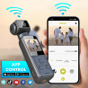 4K Camera Pieton, Caméra Portable/Vlogging/POV/Corporelle avec Objectif Rotatif 270°, Pocket Body Cam avec Microphone Externe, C