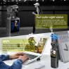 4K Camera Pieton, 128GB Caméra de Corps avec Objectif Rotatif & 180° Grand Angle, WiFi Enregistreur Vidéo Portable avec Clip Arr