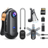 BOBLOV W4 4K Bodycam Mini caméra corporelle avec Clip Rotatif à 360° et Clip magnétique, 90 Minutes pour l'enregistrement, pour 