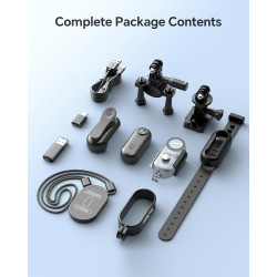 BOBLOV W4 Mini caméra corporelle 64 Go 4K avec Clip Rotatif à 360° et Clip magnétique, 90 Minutes pour l'enregistrement, Facile 