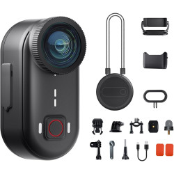 Mini Caméra Sport 4K avec Action Pod & 64GB Intégrée, Stabilisation EIS 6-Axes, Camera Portable Étanche 10M, Caméra POV avec Pen