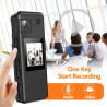 Caméra Corporelle A32 64Go, Appareil Photo Portable avec Objectif Rotatif à 180° et Détection de Mouvement, Caméscope 1080p avec