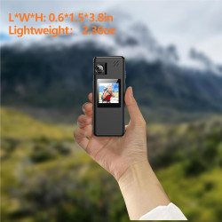 Caméra Corporelle A32 64Go, Appareil Photo Portable avec Objectif Rotatif à 180° et Détection de Mouvement, Caméscope 1080p avec