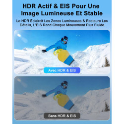 Camera Sport, Mini Camera Vlog POV WiFi 4K Bextgoo, Action Cam avec Carte 64 Go, Caméra Moto étanche IP65, Mini Caméra Portable 