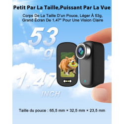 Camera Sport, Mini Camera Vlog POV WiFi 4K Bextgoo, Action Cam avec Carte 64 Go, Caméra Moto étanche IP65, Mini Caméra Portable 