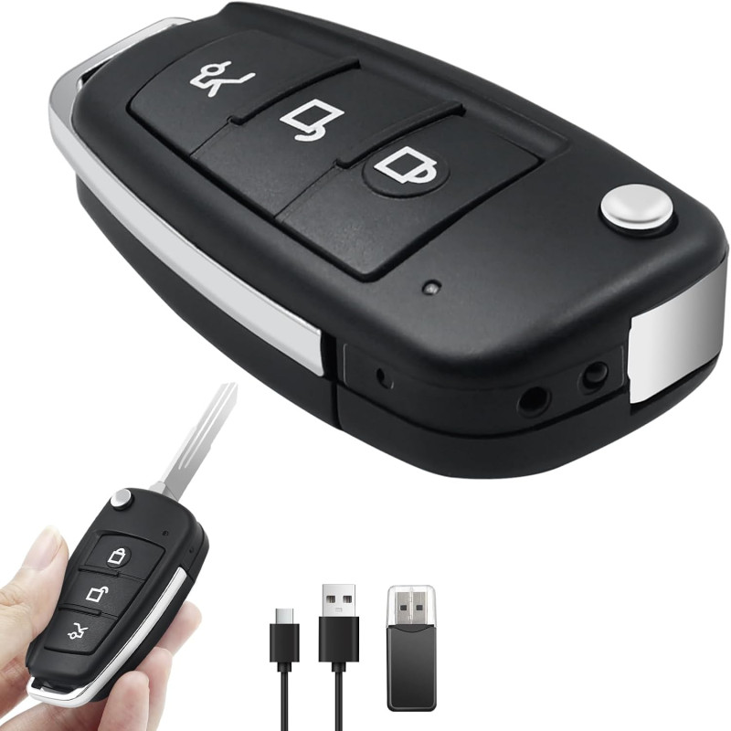 Camera Espion, Mini Camera Espion sans Fil 1080P HD, Portable Keychainavec Cachée Cam pour L'enregistrement Vidéo et la Prise de