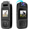 Caméra Corporelle 4K 256G avec Vision Nocturne Infrarouge et IPX7 Imperméable,Bodycam avec Objectif Rotatif à 180°,Autonomie de 