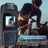 Caméra Corporelle 4K 256G avec Vision Nocturne Infrarouge et IPX7 Imperméable,Bodycam avec Objectif Rotatif à 180°,Autonomie de 