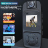 Caméra Corporelle 4K 256G avec Vision Nocturne Infrarouge et IPX7 Imperméable,Bodycam avec Objectif Rotatif à 180°,Autonomie de 