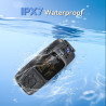 Caméra Corporelle 4K 256G avec Vision Nocturne Infrarouge et IPX7 Imperméable,Bodycam avec Objectif Rotatif à 180°,Autonomie de 