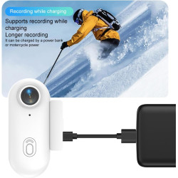 Winnes Mini Camera Sport 1080P WiFi Caméra Vlog Objectif Grand Angle de 120°,Thumb Camera Action IP68 Étanche à 30M,Batterie 800