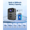 CAMMHD Z3 1440P Camera Pieton 64G 3000mAh 8-10 Heures Imperméable à l'eau Infrarouge Body Cam Vision Nocturne avec Vidéo et Audi