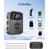 CAMMHD Z3 1440P Camera Pieton 64G 3000mAh 8-10 Heures Imperméable à l'eau Infrarouge Body Cam Vision Nocturne avec Vidéo et Audi