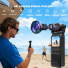 4K Camera Vlog, Portable Caméra POV, Caméra de Corps, Body Cam pour Sport, WiFi Mini Camera Sport avec Stabilisation, Caméras Co