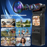 4K Camera Vlog, Portable Caméra POV, Caméra de Corps, Body Cam pour Sport, WiFi Mini Camera Sport avec Stabilisation, Caméras Co