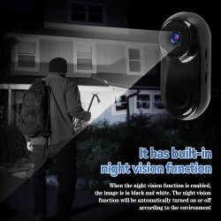 Mini caméra d'action pour le pouce 1080P HD, caméra corporelle portable pour vlogging avec grand angle de 130°/F2.0, caméra vidé