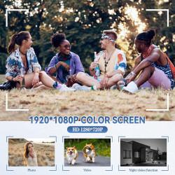 Mini caméra d'action pour le pouce 1080P HD, caméra corporelle portable pour vlogging avec grand angle de 130°/F2.0, caméra vidé