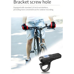 Mini caméra corporelle portable 1080P avec clip magnétique, objectif rotatif à 180° 128 Go jusqu'à 7 h d'enregistrement et lumiè