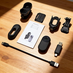 Camera Portable Miniature 32GB Carte Incluse, Léger 26g Mini Caméra Sport pour Vélo, Casque Moto et Ski, POV Camera Pieton avec 