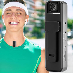 Générique Caméra Corps - Enregistrement Vidéo 1080P | Caméscope sans Fil Vision Enregistreur pour Sport Vlog Intérieur Voyage Sé