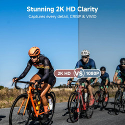 VSTARCAM Caméra portable 2K avec batterie rechargeable pour casque, poitrine et sécurité