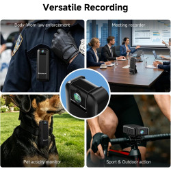 VSTARCAM Caméra portable 2K avec batterie rechargeable pour casque, poitrine et sécurité