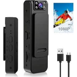 Petite caméra avec enregistrement et vidéo, mini caméra, petite caméra, caméra corporelle, mini caméra de surveillance 1080p HD,