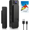 Petite caméra avec enregistrement et vidéo, mini caméra, petite caméra, caméra corporelle, mini caméra de surveillance 1080p HD,