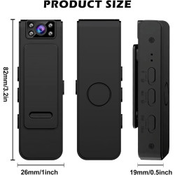 Petite caméra avec enregistrement et vidéo, mini caméra, petite caméra, caméra corporelle, mini caméra de surveillance 1080p HD,